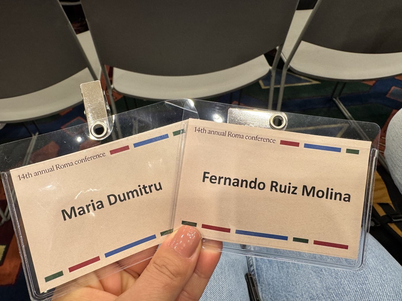 Las acreditaciones de la 14.ª Annual Roma Conference.